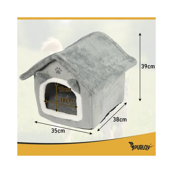 Legowisko dla kota - domek szary 25706 Legowisko dla kota - domek szary 25706